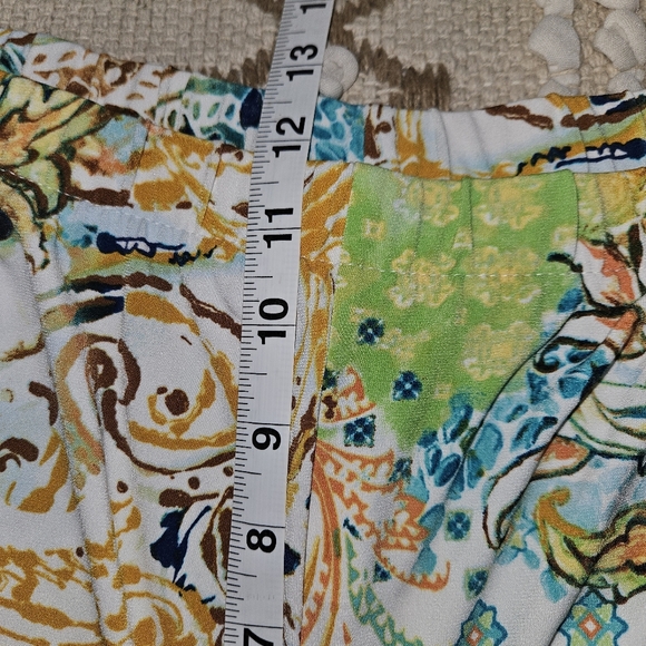 Chico's Size 3 Extra Large XL Palazzo Pants Multicolor Art To Wear Wide Leg - Picture 12 of 15